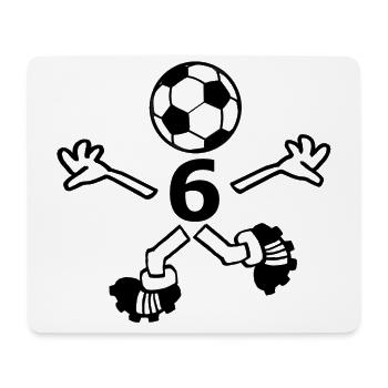 Der Spieler Nummer sechs - Mousepad (Querformat) - Weiß - Vorne