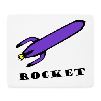 Die schnelle Rakete - Mousepad (Querformat) - Weiß - Vorne
