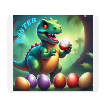 Adorable Dinosaur Red Eyes Easter - Mouse Pad (horizontal) - white - Front