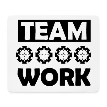 Die Team Arbeit - Mousepad (Querformat) - Weiß - Vorne