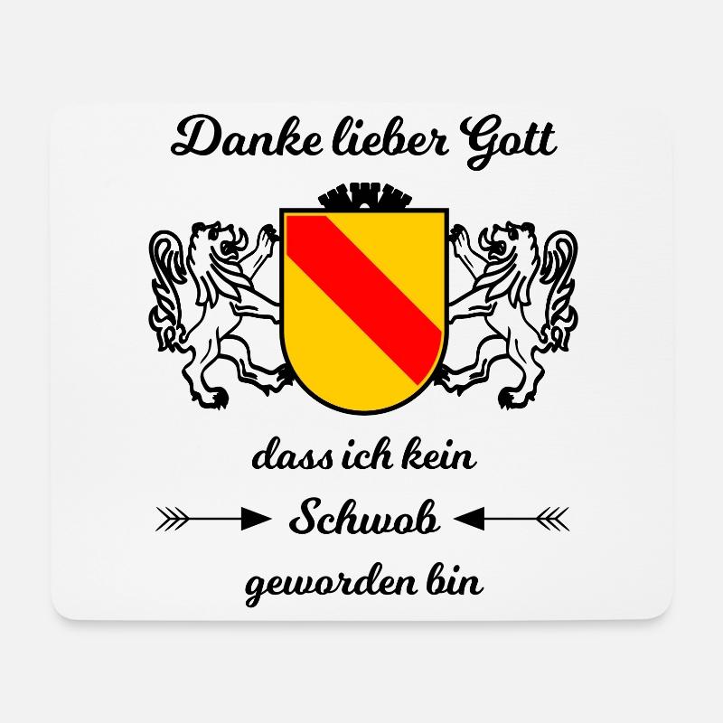 Geboren im Badnerland - Mousepad (Querformat) - Weiß