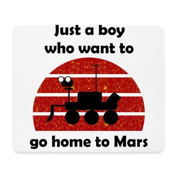 Flug ins Weltall - Mousepad (Querformat) - Weiß - Vorne