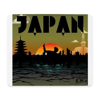 Retro Japan Disco Skyline - Mousepad (Querformat) - Weiß - Vorne