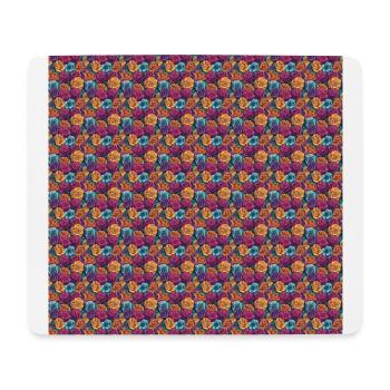 Bild im Zeichenstil einer Sammlung verschiedener ros - Mousepad (Querformat) - Weiß - Vorne
