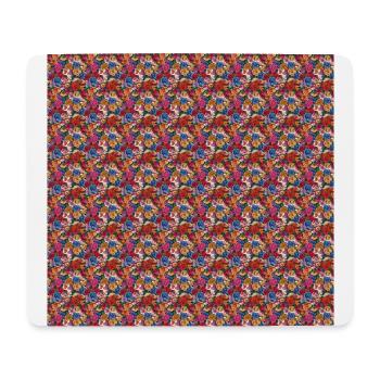 Bild im Zeichenstil einer Sammlung verschiedener ros - Mousepad (Querformat) - Weiß - Vorne