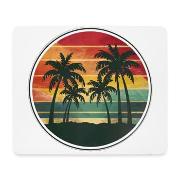 Tropical Beach Sunset. - Mouse Pad (horizontal) - white - Front