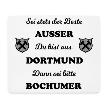 Bochum et Dortmund - Tapis de souris (format paysage) - blanc - Devant