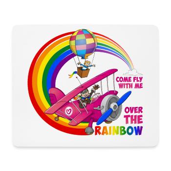 Fly with us over the rainbow - LGBT - Mouse Pad (horizontal) - white - Front
