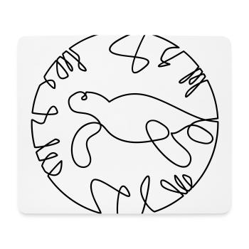 Turtle One Line Fine Art - Mouse Pad (horizontal) - white - Front