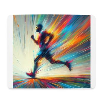 Homme qui court 3 - Tapis de souris (format paysage) - blanc - Devant