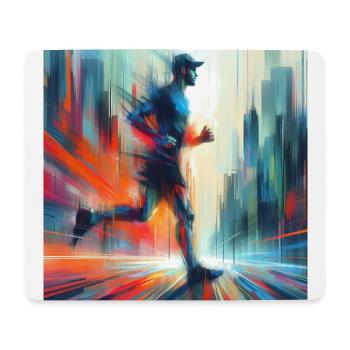 Homme qui court 4 - Tapis de souris (format paysage) - blanc - Devant