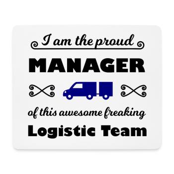 Der beste Logistik Chef - Mousepad (Querformat) - Weiß - Vorne