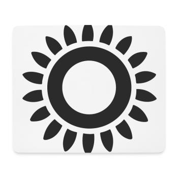 Abstrakte Sonne Sonnenschein Abstrakte Kunst - Mousepad (Querformat) - Weiß - Vorne