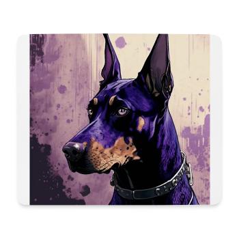 Cool Doberman - Tapis de souris (format paysage) - blanc - Devant