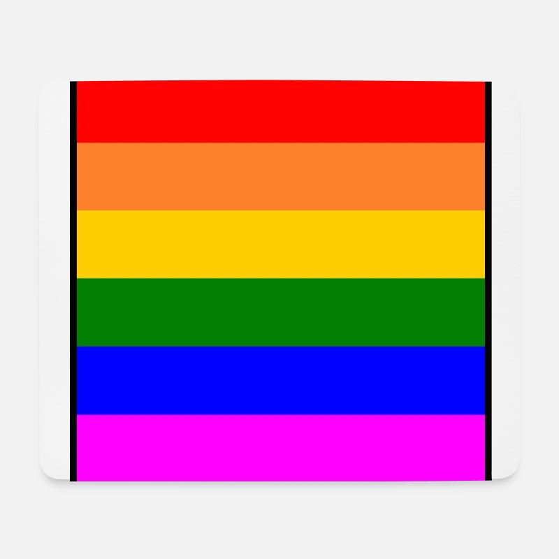 Regenbogen - Mousepad (Querformat) - Weiß