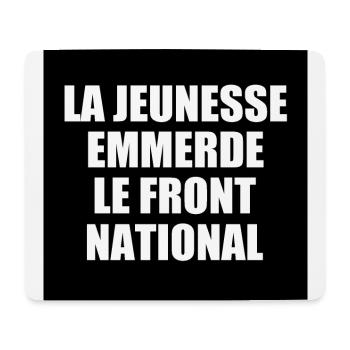 la jeunesse emmerde le front national - Tapis de souris (format paysage) - blanc - Devant