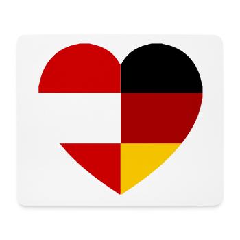 Austria Deutsches Herz - Mouse Pad (horizontal) - white - Front