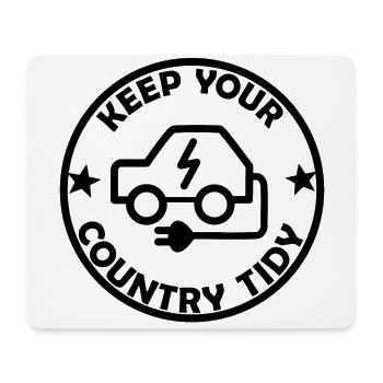 Environmental protection and electric cars - Mouse Pad (horizontal) - white - Front