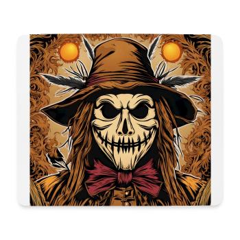 Portrait of a frightening scarecrow - Mouse Pad (horizontal) - white - Front