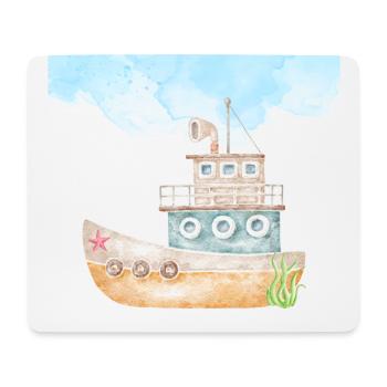 Tugboat Watercolour Illustration - Mouse Pad (horizontal) - white - Front