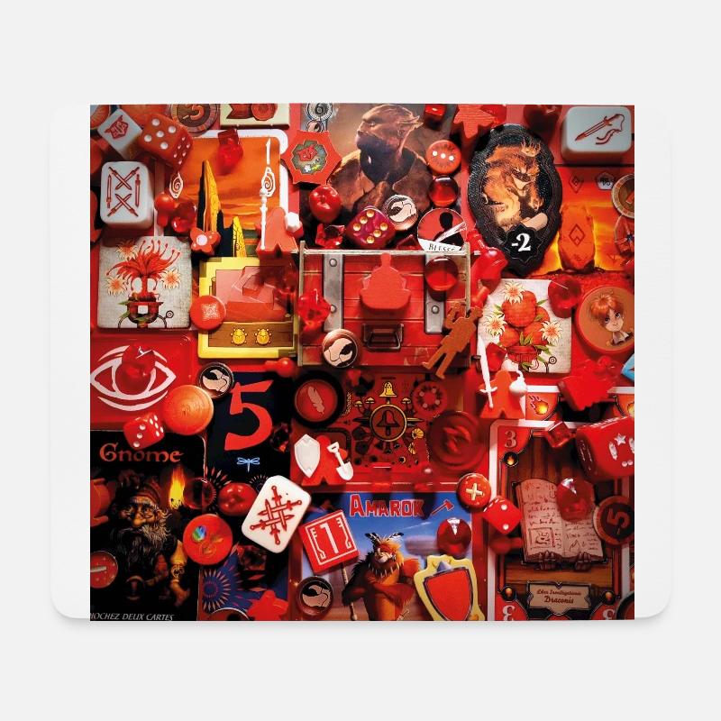 GAMES • RED - Mouse Pad (horizontal) - white