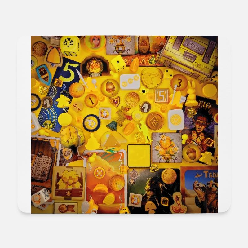 JEUX • JAUNE - Tapis de souris (format paysage) - blanc