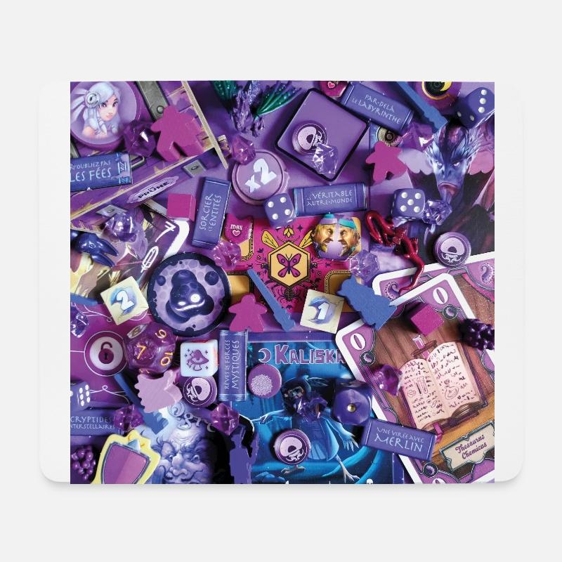 GAMES • PURPLE - Mouse Pad (horizontal) - white