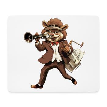 Schaukel-Igel - Mousepad (Querformat) - Weiß - Vorne