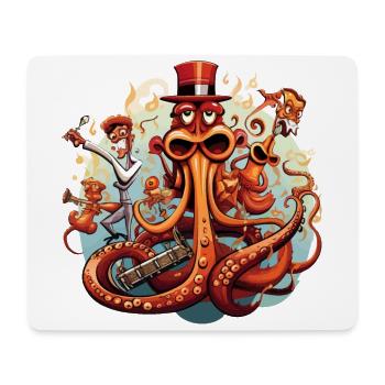 Jazzy Oktopus - Mousepad (Querformat) - Weiß - Vorne
