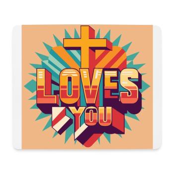 Jesus loves you - Mouse Pad (horizontal) - white - Front
