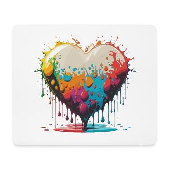 Colorful Drops of Love: Ein herzerwärmender Cartoon Des - Mousepad (Querformat) - Weiß - Vorne