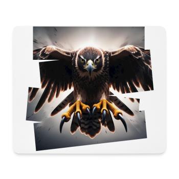 Eagle Frontal Attack - Mouse Pad (horizontal) - white - Front
