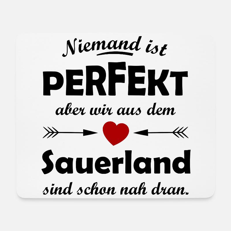 Die Heimat Sauerland - Mousepad (Querformat) - Weiß