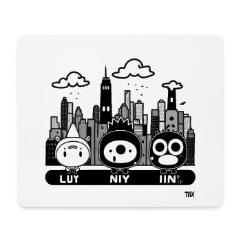 Minimalist Black and White: City Skylines - Mouse Pad (horizontal) - white - Front