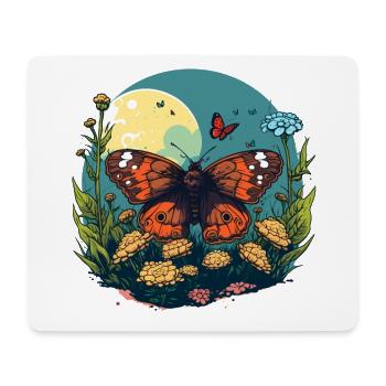 A Beautiful Butterfly: Natures Colorful Delight - Mouse Pad (horizontal) - white - Front