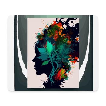 Cool Weed Head: Psychedelic Ornaments and Abstract - Mouse Pad (horizontal) - white - Front