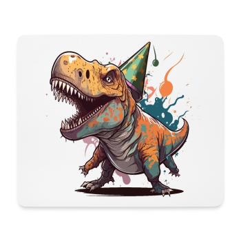 Birthday Roar: A Whimsical Cartoon Design - Mouse Pad (horizontal) - white - Front