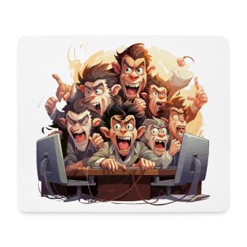 Die koffeinhaltigen Schreibkräfte - Mousepad (Querformat) - Weiß - Vorne