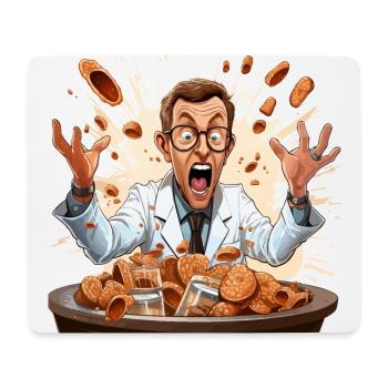 The Caffeine Mad Scientist - Mouse Pad (horizontal) - white - Front
