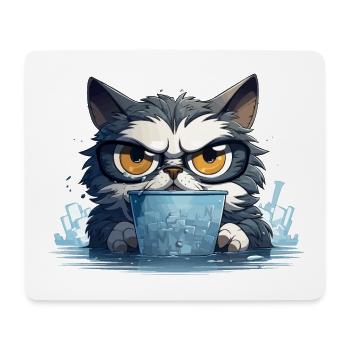 The Caffeine Incognicat - Mouse Pad (horizontal) - white - Front