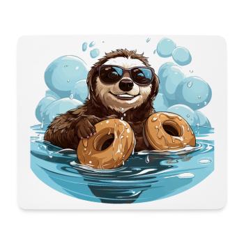 The Caffeine Swimmer - Mouse Pad (horizontal) - white - Front