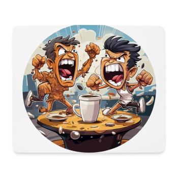 The Coffee Pucksters - Mouse Pad (horizontal) - white - Front