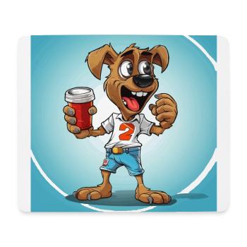 The Caffeine Boxer - Mouse Pad (horizontal) - white - Front