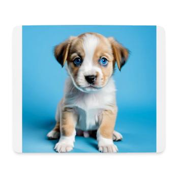 Puppy Dog - Childish Blue - Mouse Pad (horizontal) - white - Front