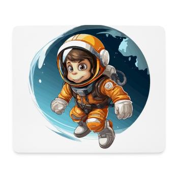 Der Weltraumprimat - Mousepad (Querformat) - Weiß - Vorne