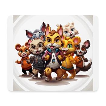 The Groovy Line-Up - Mouse Pad (horizontal) - white - Front