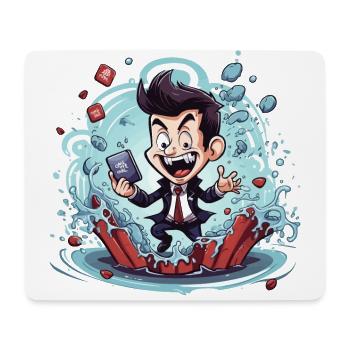 The Tech-Challenged Vampire - Mouse Pad (horizontal) - white - Front