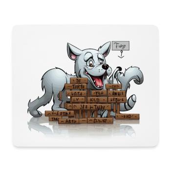 Das Kreuzworträtsel - Mousepad (Querformat) - Weiß - Vorne