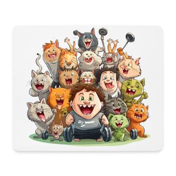 The Fit and Funny Crew - Mouse Pad (horizontal) - white - Front