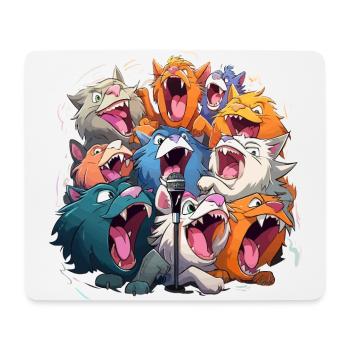 Les fous du karaoké - Tapis de souris (format paysage) - blanc - Devant